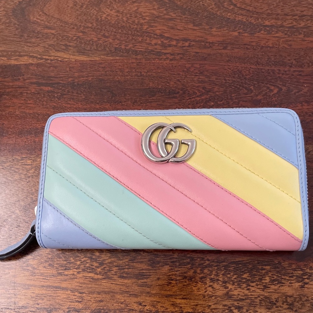 Gucci long zipper wallet multicolored